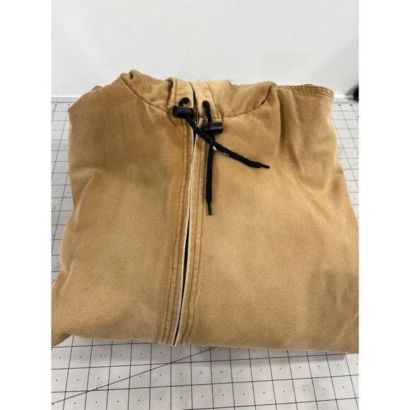 Red Kap Tan Canvas Duck Quilted Hooded Work Jacket Men’s Size 2XL Vintage - Picture 15 of 15